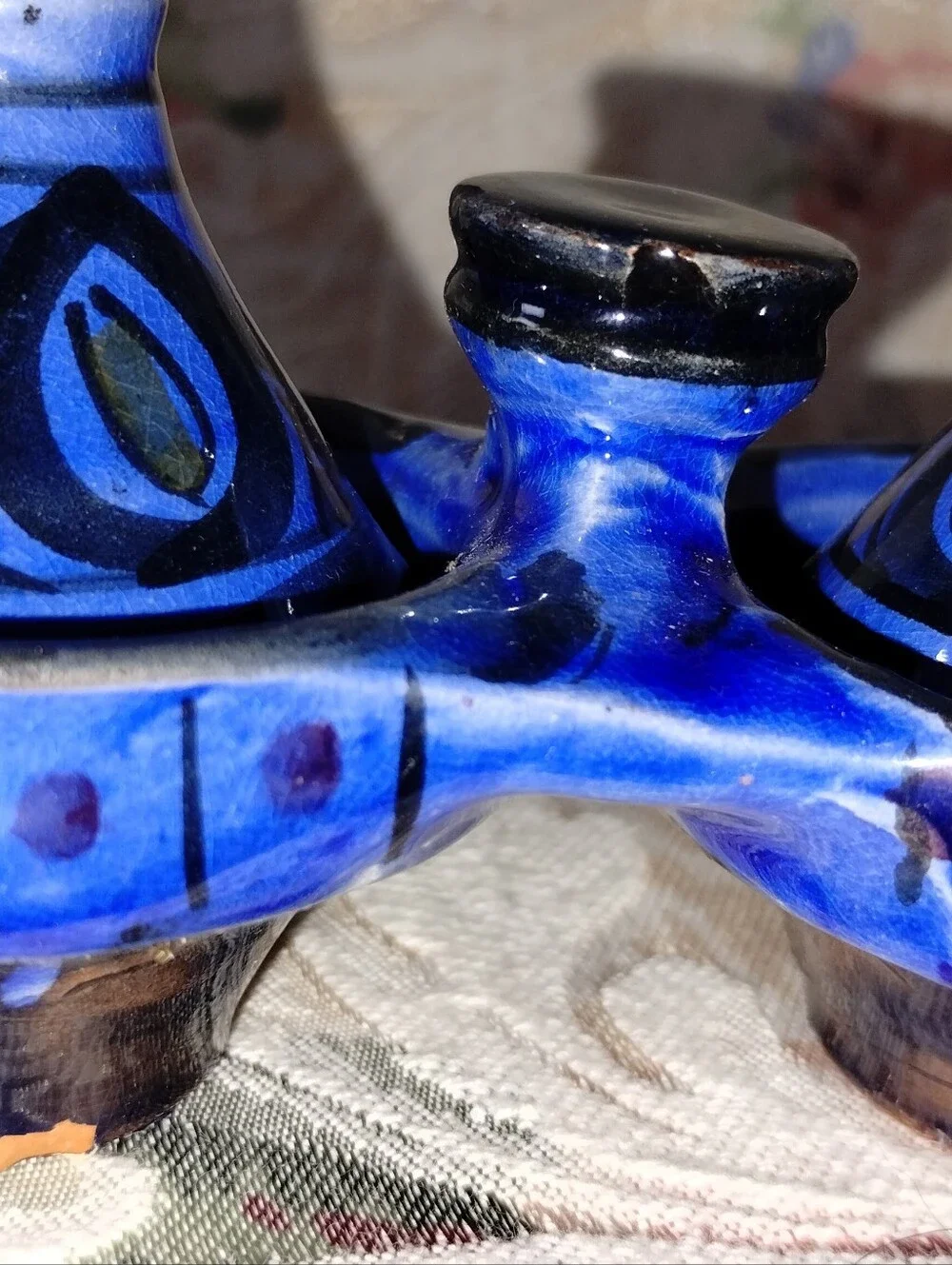 Moroccan  Ceramic Salt, Pepper , Spice Holder -